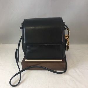 Vintage Christian Dior Black Leather Bag